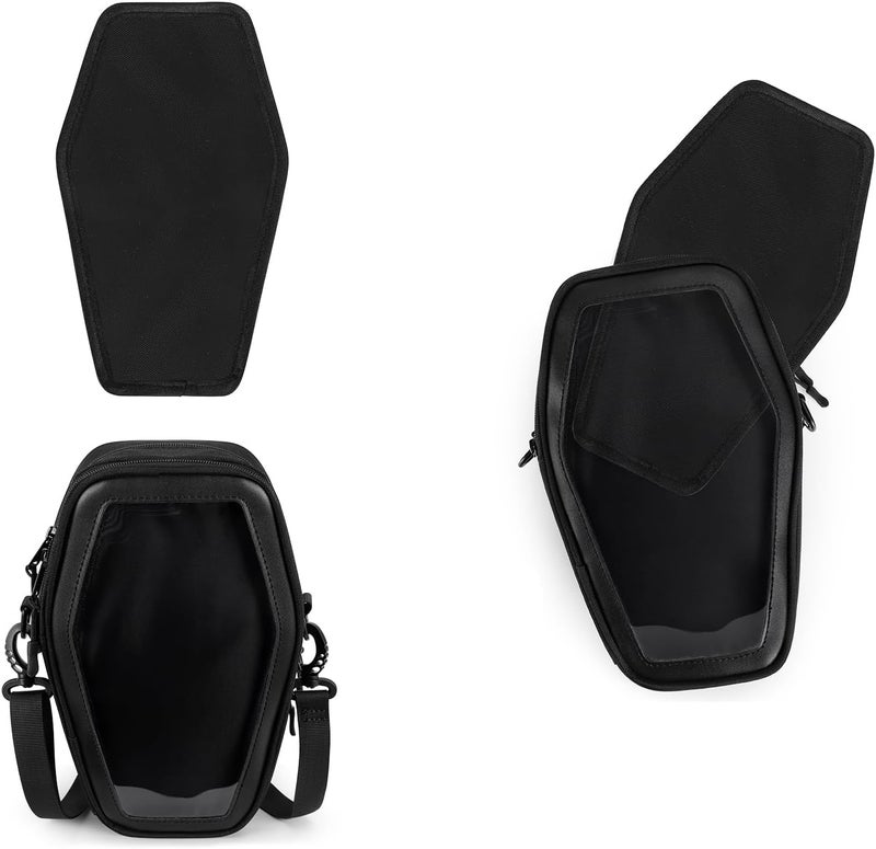 STEAMEDBUN Ita Coffin Purse with Insert Gothic Crossbody Bag for Halloween - Image 2